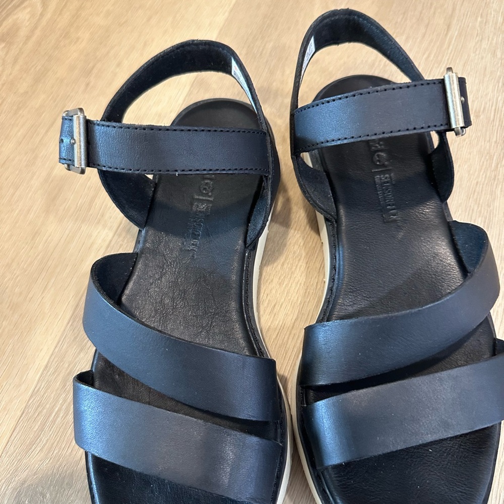 Timberland Women's Safari Dawn backstrap sandals in black full grain leather - Picture 3 of 7